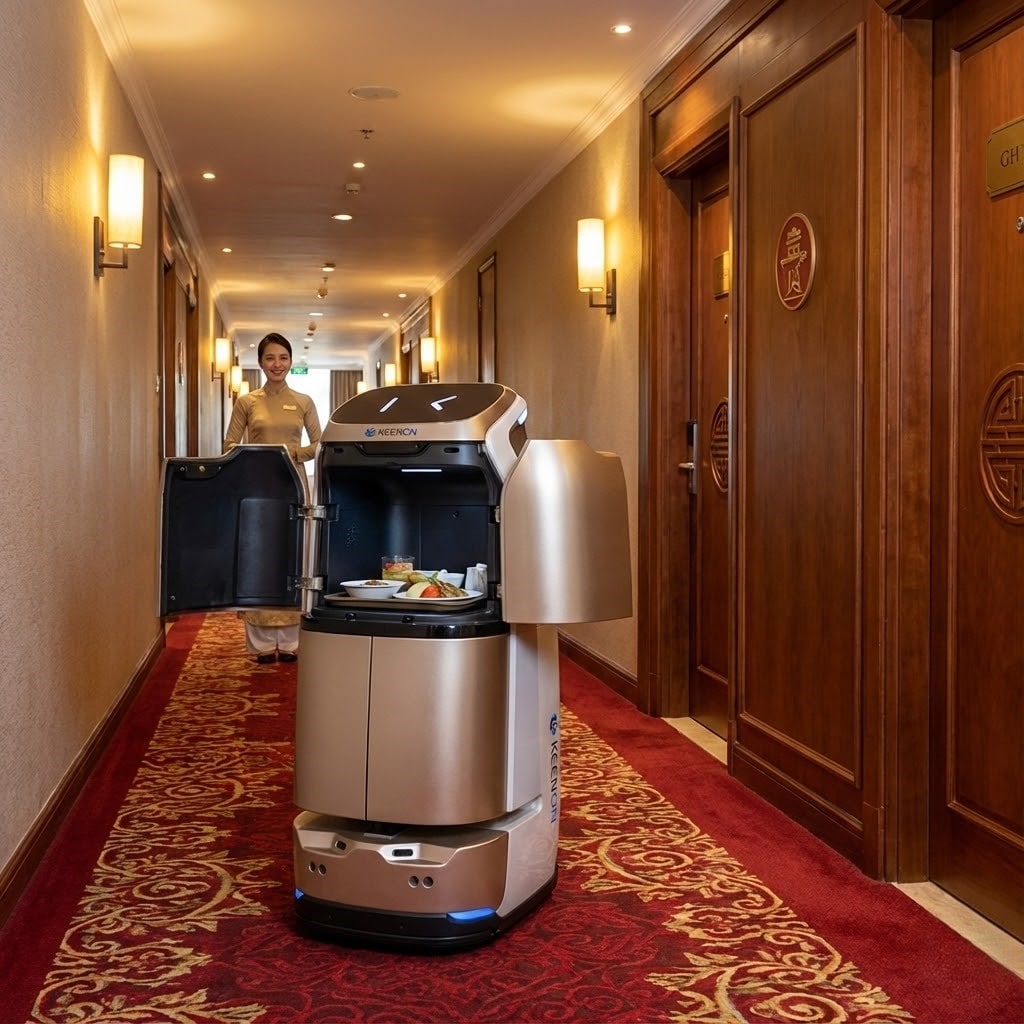 Robot Keenon W3 phục vụ khách sạn tại Việt Nam
