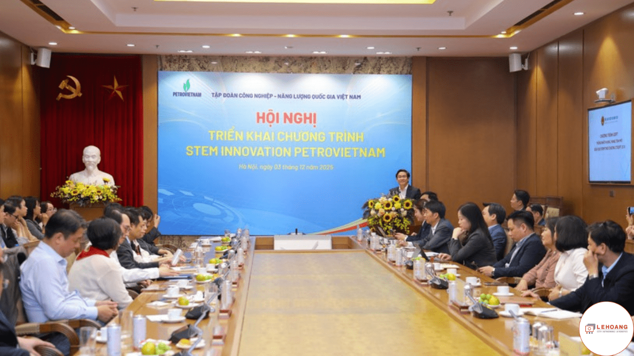 Hội nghị triển khai chương trình STEM Innovation PetroVietnam với sự tham gia của lãnh đạo cấp cao và đại biểu các đơn vị tại trụ sở PetroVietnam Hà Nội
