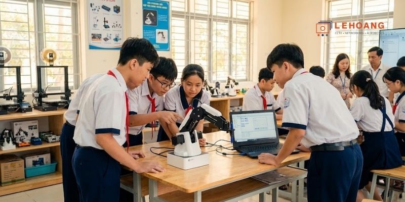 Robot DOBOT Magician trong phòng học STEM tại Việt Nam