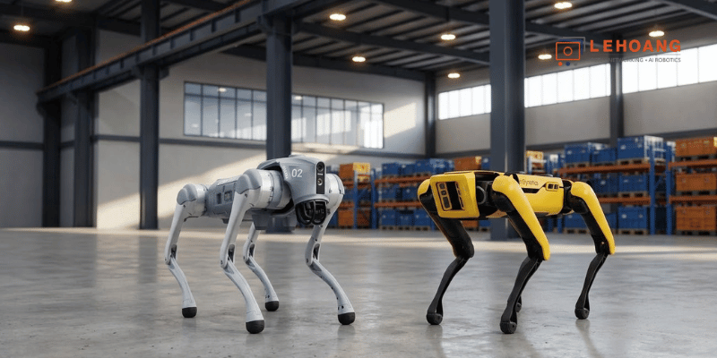 : So sánh robot 4 chân Unitree Go2 và Boston Dynamics Spot trong bối cảnh công nghệ tự động hóa