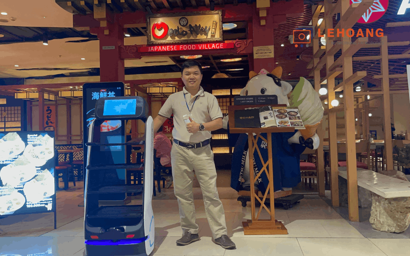 Giải pháp robot KEENON T9 triển khai thành công tại khu ẩm thực nhà hàng Nhật Bản