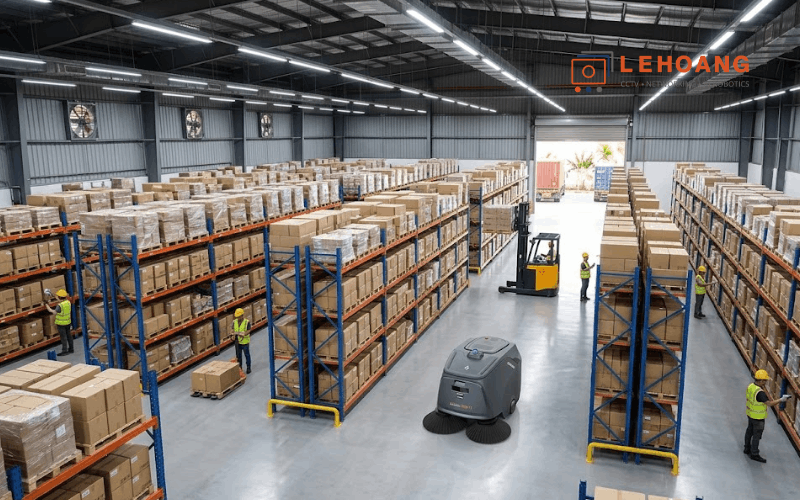  Ứng dụng robot vệ sinh trong kho bãi logistics hiện đại