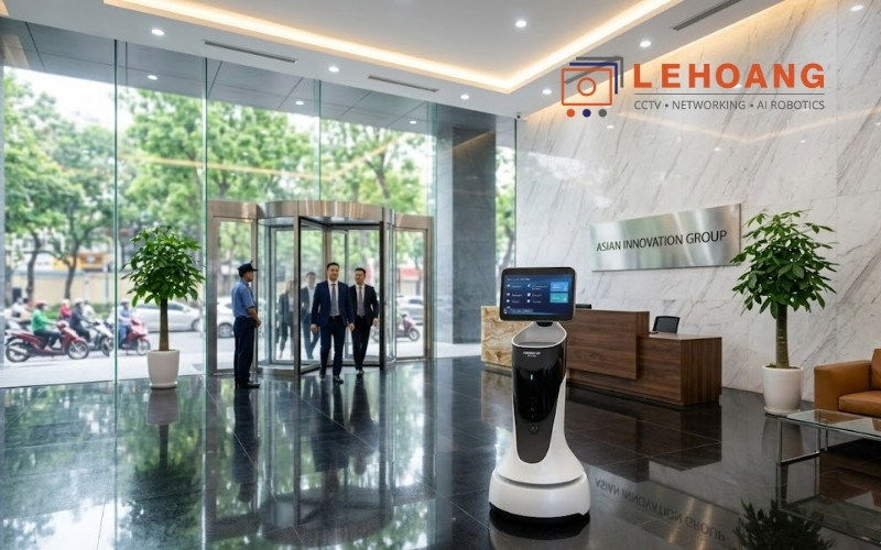 Robot GreetingBot Nova OrionStar đón tiếp khách