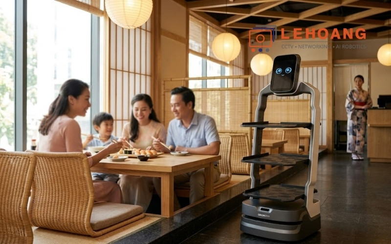 Robot LuckiBot OrionStar phục vụ giao đồ ăn nhà hàng