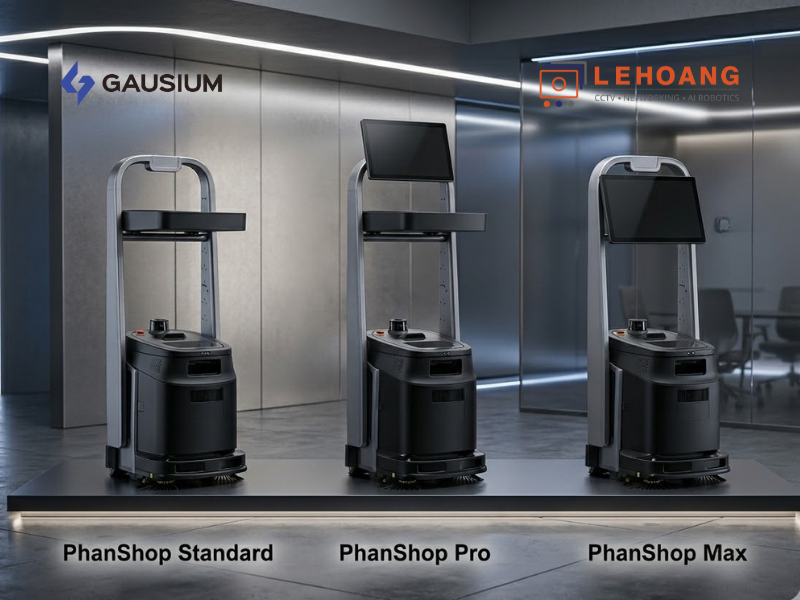 So sánh 3 phiên bản Gausium PhanShop Standard, Pro và Max – module quảng cáo gắn trên robot vệ sinh Phantas