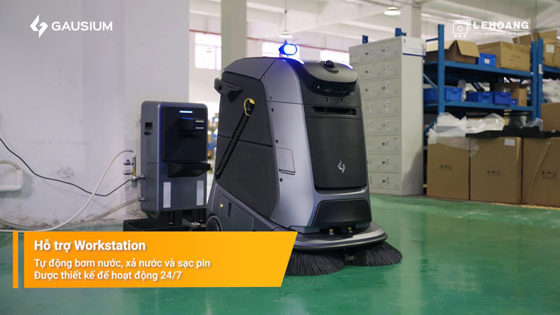 Trạm Workstation tự động hóa quy trình bảo dưỡng cho robot làm sạch Gausium