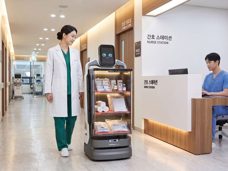 Robot vận chuyển y tế OrionStar hỗ trợ tự động hóa logistic tại bệnh viện