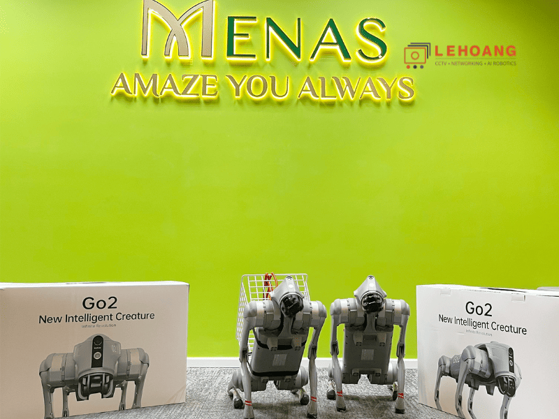 Lê Hoàng Robotics bàn giao 2 robot 4 chân Unitree Go2 cho tập đoàn Menas
