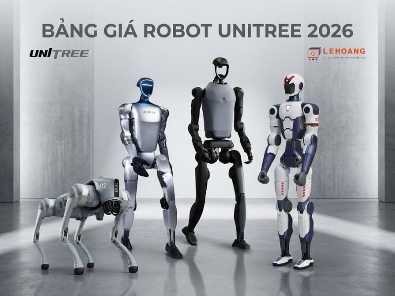 Bảng giá robot Unitree 2026 - Cập nhật chi phí đầu tư từ Go2 đến G1, H1