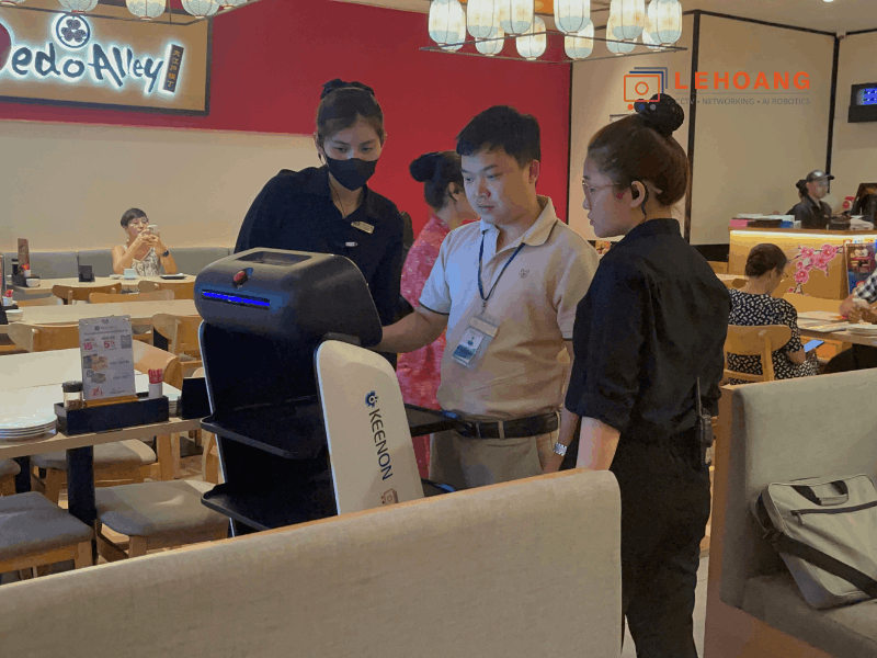 Giải pháp robot phục vụ KEENON T9 cho nhà hàng – Tự động giao món, tối ưu nhân sự