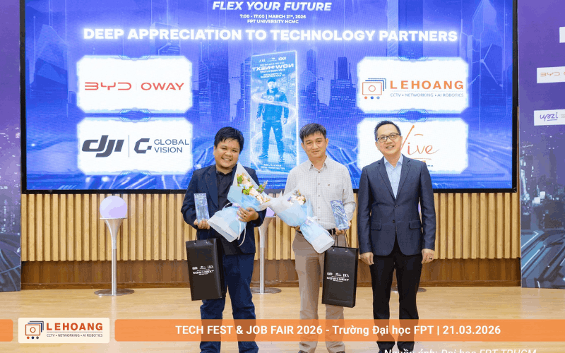 Lê Hoàng Robotics trình diễn robot tại FPT Tech Fest & Job Fair 2026