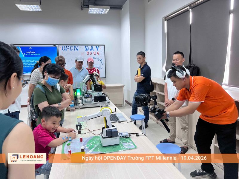 Lê Hoàng Robotics tại Open Day Trường FPT Millennia 2026 – Trải nghiệm robot giáo dục STEM thực tế