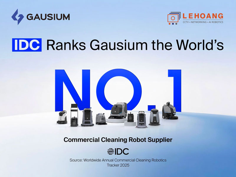 Gausium được IDC xếp hạng số 1 thế giới về robot vệ sinh thương mại