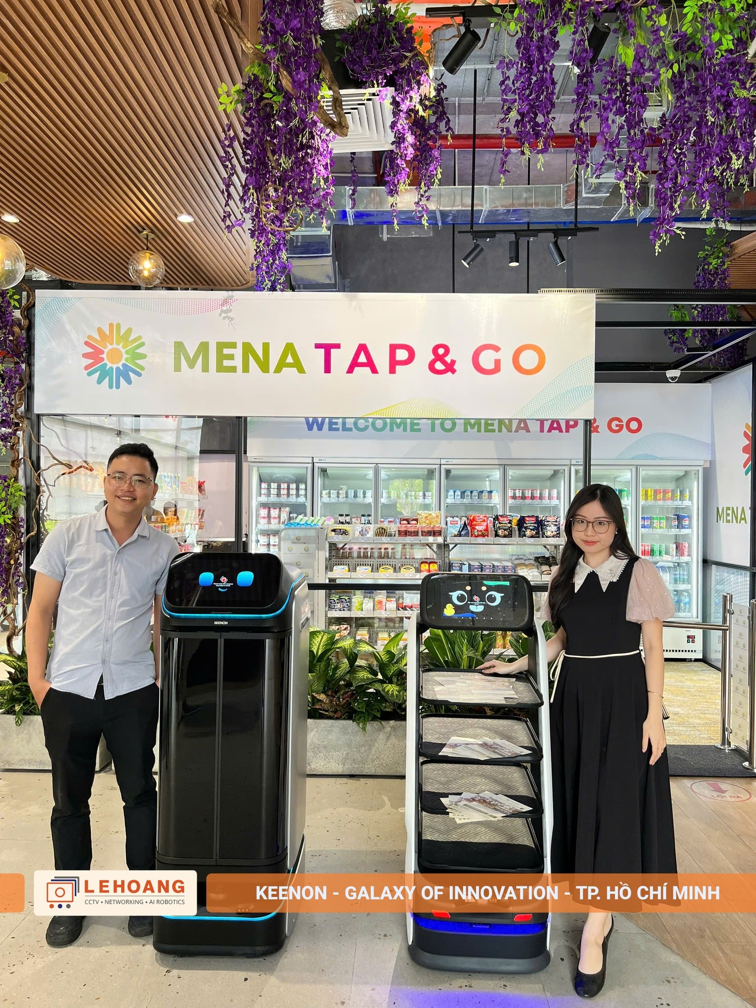 Siêu thị tự động Menas tap & go - Mô hình bán lẻ không người tại Galaxy Of Innovation TP.HCM