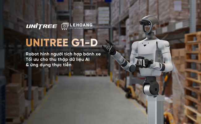 Unitree G1-D: Robot hình người tích hợp bánh xe giúp tối ưu cho thu thập dữ liệu AI & ứng dụng thực tiễn